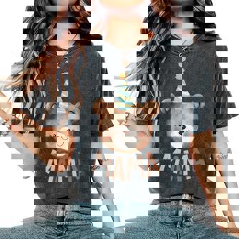 Mama Teddy Bear 1St Birthday Boy Girl Family Matching Party Women's Oversized Comfort T-Shirt - Thegiftio