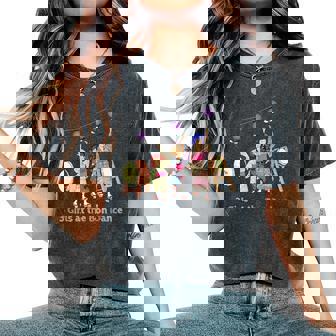 Maui Mon Hawaii Trendyお盆 3人の女の子 レディースオーバーサイズコンフォートTシャツ - Kawaiitshirt