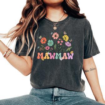 Mawmaw For Grandma Wildflower Floral Women Women's Oversized Comfort T-Shirt - Thegiftio UK