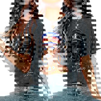 Melanin Haitian Queen Ayiti Pride Haiti Flag Day Women Women's Oversized Comfort T-Shirt - Monsterry