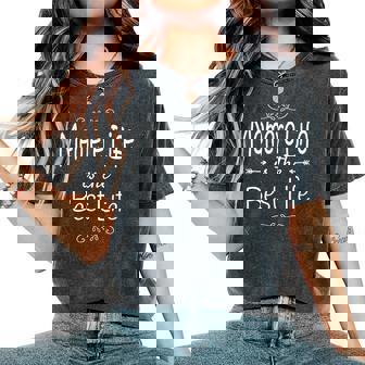 Memere Life Is The Best Life Print For Memere Grandma Women's Oversized Comfort T-Shirt | Mazezy