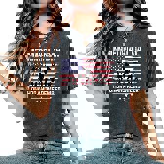 Memorial Day Honor And Remember Women Women's Oversized Comfort T-Shirt - Monsterry