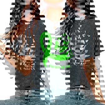 Mental Health Awareness Butterfly Green Ribbon Womens Women's Oversized Comfort T-Shirt | Mazezy