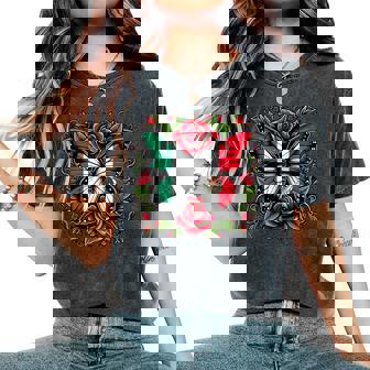 Mexican Independence Day Mexico Butterfly Flag Women's Women's Oversized Comfort T-Shirt - Monsterry