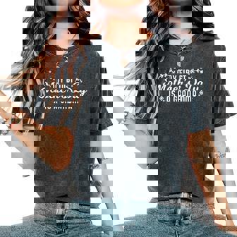 Mi Primer Día De La Madre Como Abuela Madres Camiseta extragrande cómoda para mujer - Regaloses