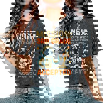 Mission Third 3Rd Grade Accepted Astronaut Back To School Women's Oversized Comfort T-Shirt | Mazezy