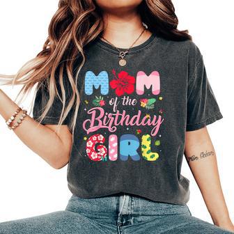 Mom Of The Birthday Girl Family Summer Beach Birthday Party Women's Oversized Comfort T-Shirt - Thegiftio UK