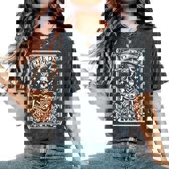 The Mom Tarot Card Woman Skeleton Mother Skull Mama Women's Oversized Comfort T-Shirt - Thegiftio