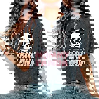 Mom Panda Bear Mother's Day Mommy Panda Women's Oversized Comfort T-Shirt | Seseable UK