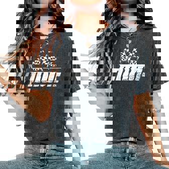 Mom Pit Crew Family Racing Birthday Race Car Women's Oversized Comfort T-Shirt - Thegiftio