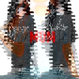 Mom Race Car Matching Family Racing Boy Birthday Women's Oversized Comfort T-Shirt - Thegiftio