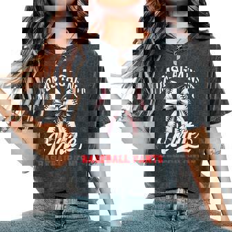 Moms Against White Baseball Pants Baseball Mom Women's Oversized Comfort T-Shirt | Mazezy