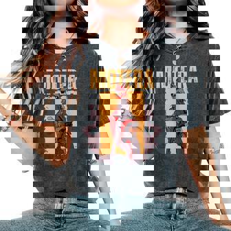 Motera Chica En Moto In Mangas Camiseta extragrande cómoda para mujer - Regaloses