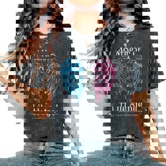 Mother Of A Little Angel Pregnancy & Infant Loss Awareness Women's Oversized Comfort T-Shirt - Monsterry