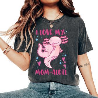 Axolotl Daughter Mama Matching Girls Mom Women's Oversized Comfort T-Shirt - Thegiftio UK