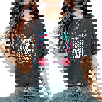 Mwen Renmen Manman Mwen ハイチ国旗 I Love My Mother レディースオーバーサイズコンフォートTシャツ - Kawaiitshirt