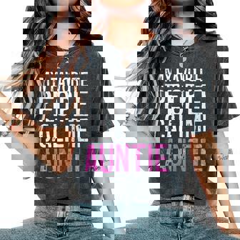 My Favorite People Call Me Auntie 母の日シャツ レディースオーバーサイズコンフォートTシャツ - Kawaiitshirt