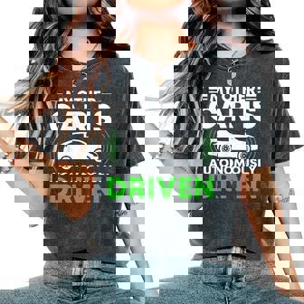 My Other Car Is Autonomally Drived Tech ユーモア レディースオーバーサイズコンフォートTシャツ - Kawaiitshirt