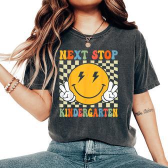 Next Stop Kindergarten Preschool Graduation 2025 Boy Girl Women's Oversized Comfort T-Shirt - Thegiftio UK