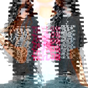 Niños Niña Retro Taylor Nombre Personalizado Groovy 80'S Rosa Camiseta extragrande cómoda para mujer - Regaloses