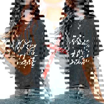 No King But Christ Cross God Jesus Christian Faith Women's Oversized Comfort T-Shirt - Thegiftio
