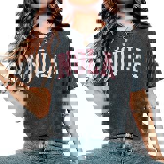 Nola Cute Pink Preppy New Orleans Girls Women's Oversized Comfort T-Shirt | Mazezy