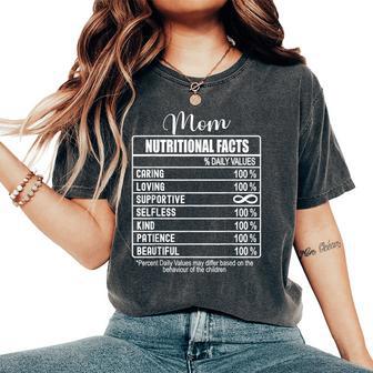 Nutrition Facts Mom Nutritional Facts Women's Oversized Comfort T-Shirt - Thegiftio UK