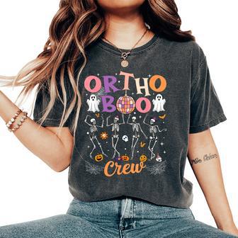 Ortho Orthopedic Halloween Boo Crew Skeleton Dancing Nurse Women's Oversized Comfort T-Shirt - Thegiftio