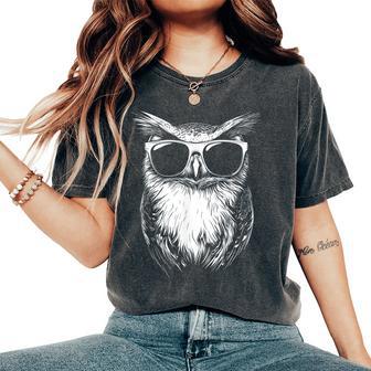 Owl Sunglasses Graphic Women's Oversized Comfort T-Shirt - Thegiftio UK