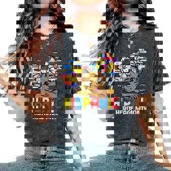 Hispanic Heritage Month Cute Girls Latino Countries Flags Women's Oversized Comfort T-Shirt - Monsterry