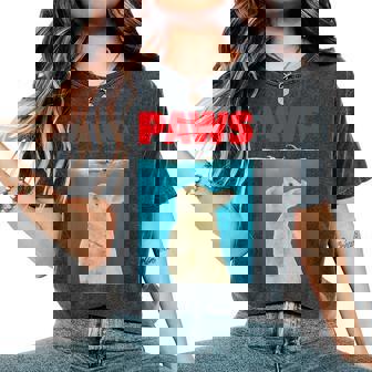 Paws Bunny 面白いパロディ ウサギ好きのギフト レディースオーバーサイズコンフォートTシャツ - Kawaiitshirt