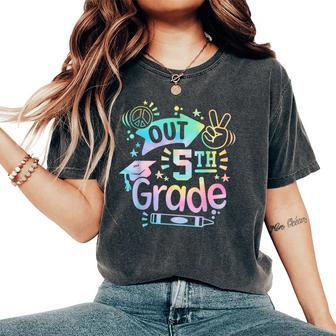 Peace Out Fifth Grade Last Day Of School 5Th Grade Student Women's Oversized Comfort T-Shirt - Thegiftio UK