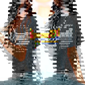 Periodic Table Can I Lick It Science Teacher & Student Women's Oversized Comfort T-Shirt | Mazezy