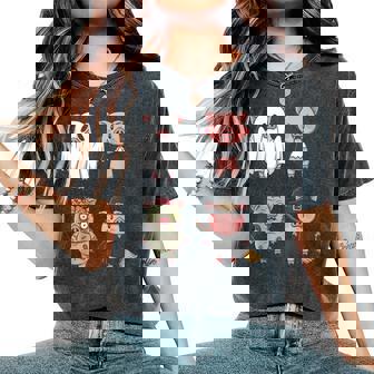 Pig Spooky Witch Boo Zombie Cute Pig Halloween Boys & Girls Women's Oversized Comfort T-Shirt | Mazezy