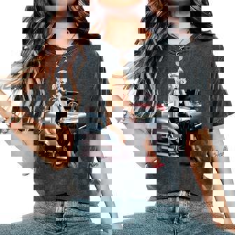 Pinup Girl ビンテージクラシックカー ホットロッド ロカビリー レディースオーバーサイズコンフォートTシャツ - Kawaiitshirt