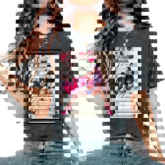 Pinup Girls 「バルーン付きセクシー赤毛ピンナップ1」 レディースオーバーサイズコンフォートTシャツ - Kawaiitshirt