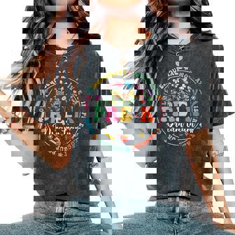 Pre-K Dream Team Back To School Teacher Flower Women's Oversized Comfort T-Shirt | Seseable CA