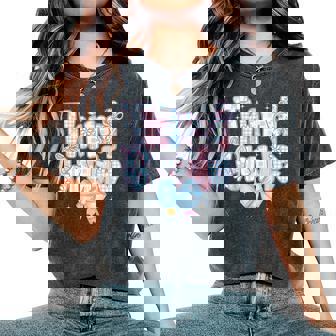 Preppy Bow Third Grade Back To School 3Rd Grade Teacher Girl Women's Oversized Comfort T-Shirt | Mazezy