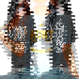 Proud Aunt Of A 2025 Graduate Senior Graduation Men Women's Oversized Comfort T-Shirt - Monsterry