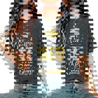Proud Sis Of A 2025 Graduate Matching Family Group Sister Women's Oversized Comfort T-Shirt - Monsterry