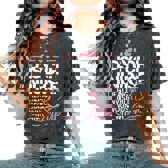 Psych Nurse Mental Health Psychiatric Nursing Appreciation レディースオーバーサイズコンフォートTシャツ - Kawaiitshirt