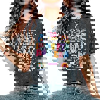 In My Pto Mom Era Parent Association Organization Groovy Women's Oversized Comfort T-Shirt - Monsterry