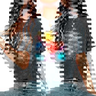 Pyrotechnics パイロマニック花火 パイロ爆発ロケット レディースオーバーサイズコンフォートTシャツ - Kawaiitshirt