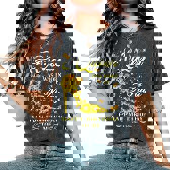Queen Was Born In May Sunflower Birthday Women's Oversized Comfort T-Shirt - Thegiftio UK