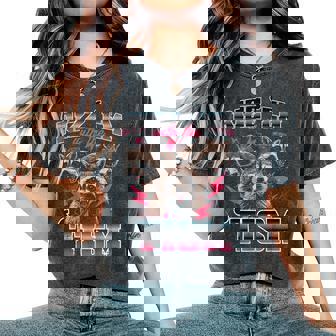 Raccoon Rizz Em With Tism Saying Autism Meme Women Women's Oversized Comfort T-Shirt - Monsterry