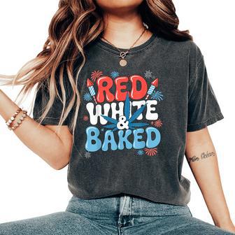 Red White And Baked Weed Women's Oversized Comfort T-Shirt - Thegiftio UK