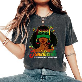 Remembering My Ancestors Junenth Black Month For Women Women's Oversized Comfort T-Shirt - Thegiftio UK