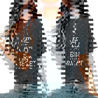 Restez Calme Et Buvez Du Muscadet French Wine Lover T-shirt oversize confortable pour femme - Cadeauxyz