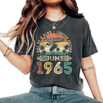 Retro 60 Years Old Vintage June 1965 60Th Birthday Women Women's Oversized Comfort T-Shirt - Thegiftio UK