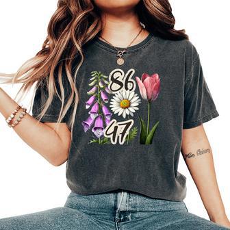 Retro 8647 Vintage Foxglove Daisy Tulip Women's Oversized Comfort T-Shirt - Thegiftio UK